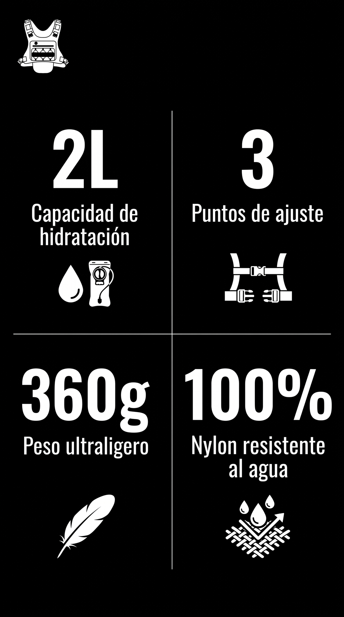 CHALECO DE HIDRATACION-Para corredores sin limites
